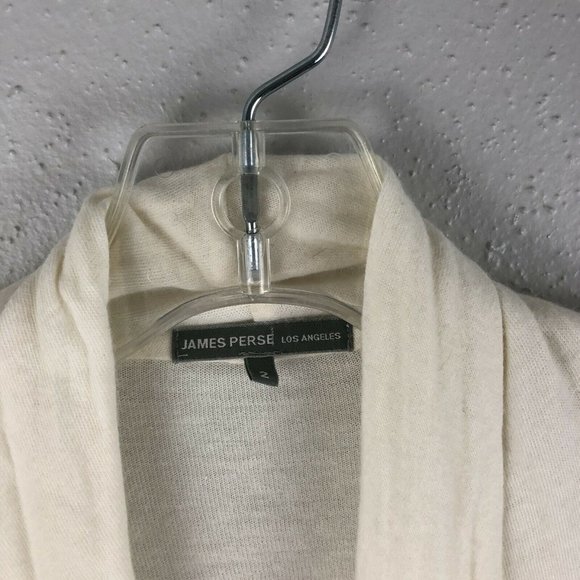 James Perse Open Drape Wrap Cardigan Sweater Ivory Size 2 Medium Long Sleeves - Picture 4 of 4